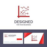 kreativ företag kort och logotyp mall Graf analys analytisk analys Diagram data vektor illustration