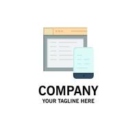 Responsive Design Website Mobile Business Logo Vorlage flache Farbe vektor