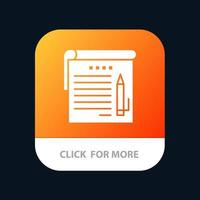 studerande anteckningar notera utbildning mobil app ikon design vektor