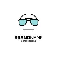 Brille Augenansicht Frühjahr Business Logo Vorlage flache Farbe vektor