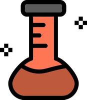 kemisk flaska laboratorium platt Färg ikon vektor ikon baner mall