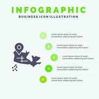 kanada Karta plats fast ikon infographics 5 steg presentation bakgrund vektor