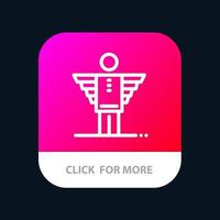 ängel företag karriär frihet investerare mobil app knapp android och ios linje version vektor