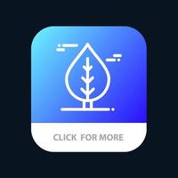 Leaf Canada Plant Mobile App-Schaltfläche Android- und iOS-Linienversion vektor