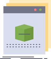 Software-App-Anwendungsdatei Programm flacher Farbsymbolvektor vektor