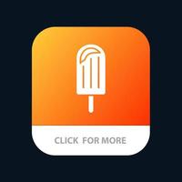 Strandcreme-Dessert-Eis mobile App-Schaltfläche Android- und iOS-Glyph-Version vektor