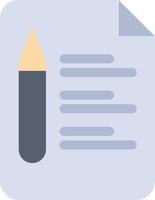 fil text utbildning penna platt Färg ikon vektor ikon baner mall