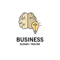 Idee Business Brain Mind Bulb flacher Farbsymbolvektor vektor