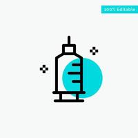 Chemie Medizin Apotheke Spritze türkis Highlight Kreis Punkt Vektor Icon