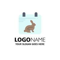 Kalendertag Ostern Datum Business Logo Vorlage flache Farbe vektor