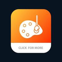 konst dra teckning redigera mobil app knapp android och ios glyf version vektor