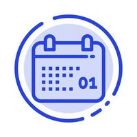 Kanada Kalender Datum Tag blau gepunktete Linie Symbol Leitung vektor