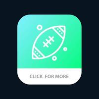 ball rugby sports irland mobile app-schaltfläche android- und ios-linienversion vektor