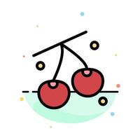 körsbär frukt friska påsk abstrakt platt Färg ikon mall vektor