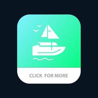 Boot Schiff Transportschiff mobile App Icon Design vektor