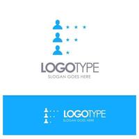 företag jobb hitta nätverk blå fast logotyp med plats för Tagline vektor