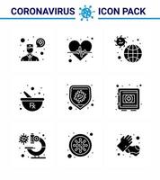 25 coronavirus nödsituation iconset blå design sådan som bakterie framställning incident blandning skål viral coronavirus 2019 nov sjukdom vektor design element
