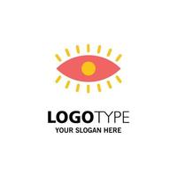 Auge Augen Uhr Design Business Logo Vorlage flache Farbe vektor
