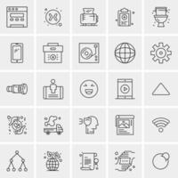 25 universelle Business-Icons Vektor kreative Icon-Illustration zur Verwendung in Web- und Mobilprojekten