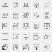 25 universelle Business-Icons Vektor kreative Icon-Illustration zur Verwendung in Web- und Mobilprojekten