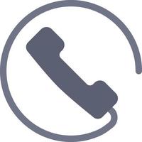 Anruf annehmen Telefon flache Farbe Symbol Vektor Icon Banner Vorlage