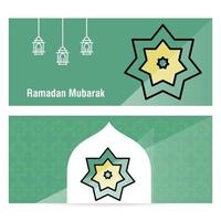 ramadan kareem begrepp baner med islamic mönster vektor