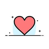liebe instagram schnittstelle wie business flache linie gefüllt symbol vektor banner vorlage