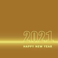 2021 gott nytt år med klassisk gyllene bakgrund vektor