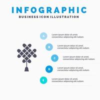 kinesisk Knut Kina kinesisk dekoration infographics presentation mall 5 steg presentation vektor