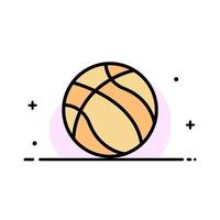 ball basketball nba sport business flache linie gefüllt symbol vektor banner vorlage