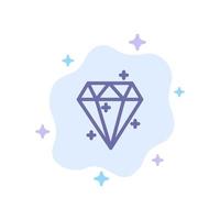 Diamant-Kristall-Erfolgspreis blaues Symbol auf abstraktem Wolkenhintergrund vektor
