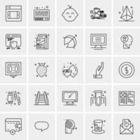 25 universelle Business-Icons Vektor kreative Icon-Illustration zur Verwendung in Web- und Mobilprojekten