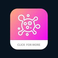 atom molekyl vetenskap mobil app knapp android och ios linje version vektor