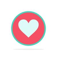 kärlek hjärta favorit spricka abstrakt cirkel bakgrund platt Färg ikon vektor