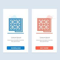 Hochbau-Steckdosenwerkzeug blau und rot herunterladen und jetzt kaufen Web-Widget-Kartenvorlage vektor