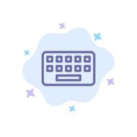 tangentbord skriver styrelse nyckel blå ikon på abstrakt moln bakgrund vektor