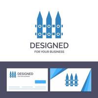 kreativ företag kort och logotyp mall staket trädgård trädgårdsarbete vår vektor illustration