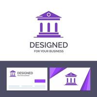 kreativ företag kort och logotyp mall universitet Bank campus domstol vektor illustration