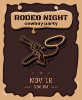 Handdragen illustration Rodeo Flyer vektor