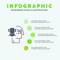 schutz personenbezogener daten persönlicher schutz sicherheit solides symbol infografiken 5 schritte präsentationshintergrund vektor