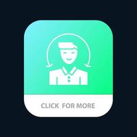 User Male Client Services Mobile App Icon Design vektor