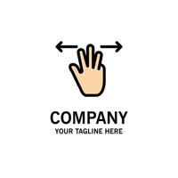 Gesten Hand Handy drei Finger Business Logo Vorlage flache Farbe vektor