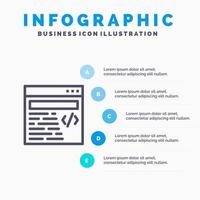 Webdesign Textzeilensymbol mit 5 Schritten Präsentation Infografiken Hintergrund vektor