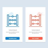 abakus bildung mathe blau und rot jetzt herunterladen und kaufen web-widget-kartenvorlage vektor
