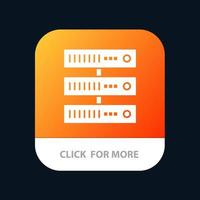 Computing-Datenspeichernetzwerk-Icon-Design für mobile Apps vektor