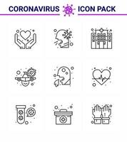 einfacher satz von covid19 schutz blau 25 icon pack symbol enthalten erbrechen warnung krank urlaub flugzeug virales coronavirus 2019nov krankheitsvektor designelemente vektor