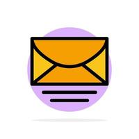 post e-post meddelande global abstrakt cirkel bakgrund platt Färg ikon vektor