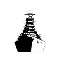 Schlachtschiff Kriegsschiff der Amerikaner oder der Vereinigten Staaten vektor
