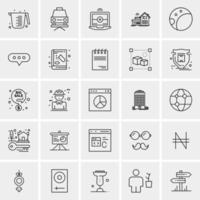 25 universelle Business-Icons Vektor kreative Icon-Illustration zur Verwendung in Web- und Mobilprojekten