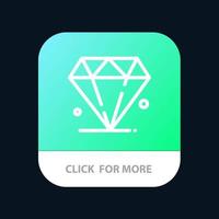 diamant juvel madrigal mobil app knapp android och ios linje version vektor